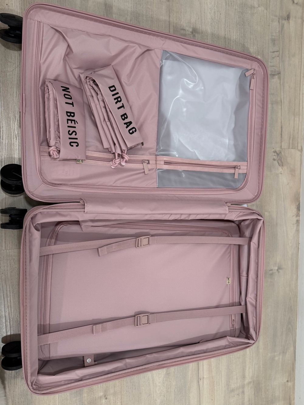 BEIS THE MEDIUM CHECK-IN ROLLER IN ATLAS PINK - Picture 4 of 4